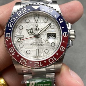 C+ Rolex GMT-Master Coke Bezel Meteorite Dial GMT, upgraded with 3285 integrated movement and 72-hour power reserve.