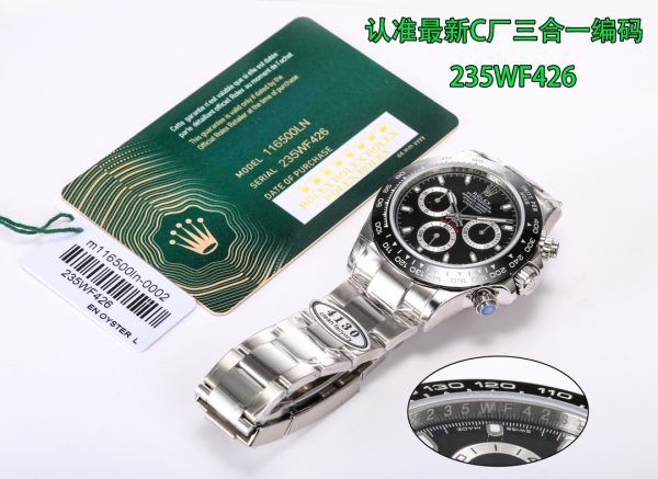 Clean/C Factory ROLEX Daytona Series 7750 Integrated Movement Watch - Image 2