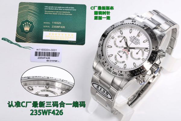 Clean/C Factory ROLEX Daytona Series 7750 Integrated Movement Watch - Image 5