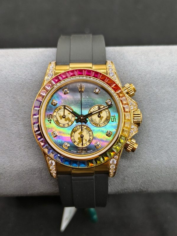 OM ROLEX Soaring to the Pinnacle of the Rainbow --- Rolex Rainbow Bezel Daytona